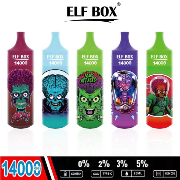 ELF BOX RGB14000 Puffar 0% 2% 3% 5% Nikotinuppladdningsbar engångsvape grossist - ChaseVape - 9