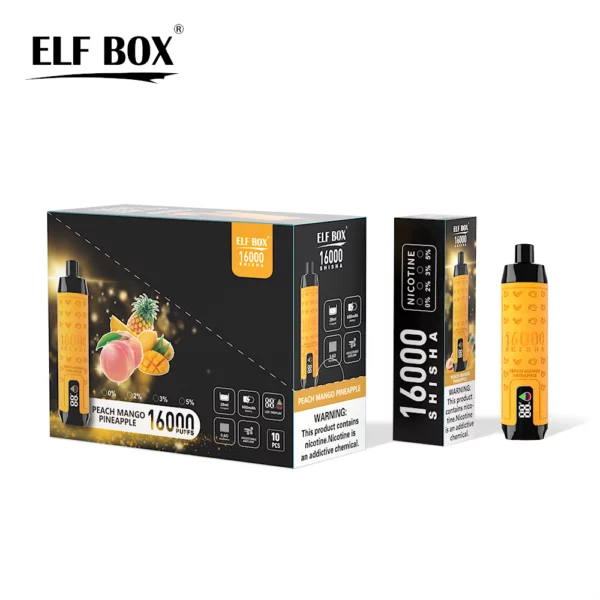 ELF BOX SHISHA 16000 Puffs 0%/2%/3%/5% Nicotine Rechargeable Disposable Vape Wholesale - ChaseVape - 13