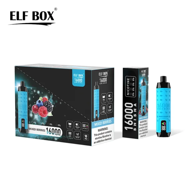 ELF BOX SHISHA 16000 Puffs 0%/2%/3%/5% Nicotine Rechargeable Disposable Vape Wholesale - ChaseVape - 7
