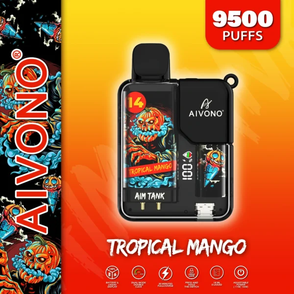 AIVONO AIM TANK 9500 Puffs 0% 2% 3% 5% Caneta Vapes descartáveis ​​recarregáveis ​​com baixo teor de nicotina em massa Compre no atacado - ChaseVape - 8