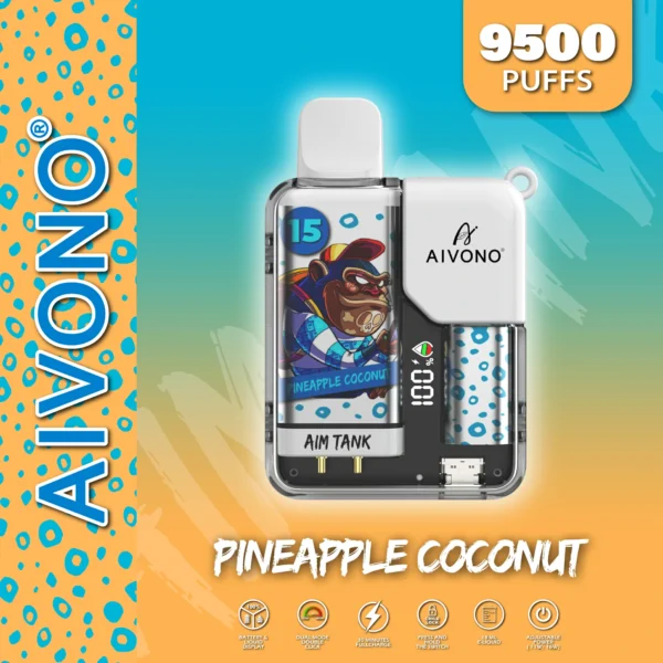 AIVONO AIM TANK 9500 Puffs 0% 2% 3% 5% Caneta Vapes descartáveis ​​recarregáveis ​​com baixo teor de nicotina em massa Compre no atacado - ChaseVape - 9