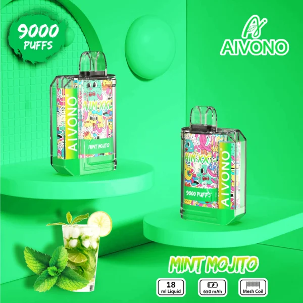 AIVONO AIM XXL 9000 Puffs 0% 2% 3% 5% Caneta Vapes descartáveis ​​recarregáveis ​​com baixo teor de nicotina em massa Compre no atacado - ChaseVape - 5