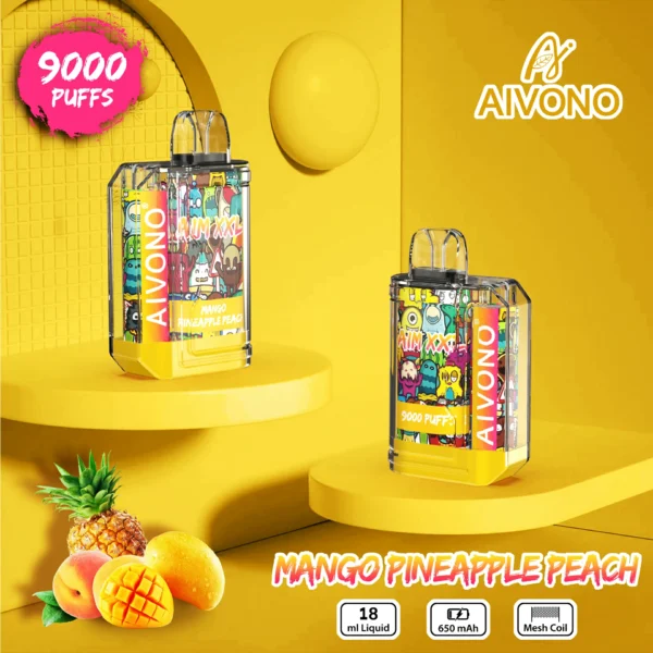 AIVONO AIM XXL 9000 Puffs 0% 2% 3% 5% Caneta Vapes descartáveis ​​recarregáveis ​​com baixa nicotina em massa Compre no atacado - ChaseVape - 1