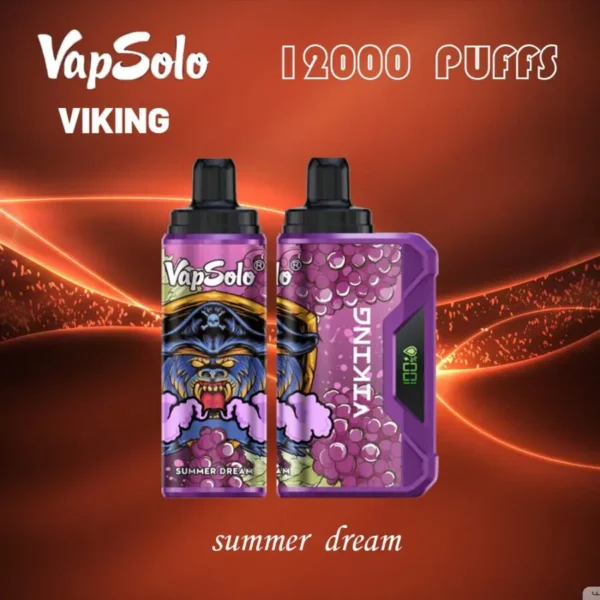 VapSolo Viking 12000 Puffs 2% 5% Low Nicotine Rechargeable Disposable Vapes Pen Bulk Buy Wholesale - ChaseVape - 2