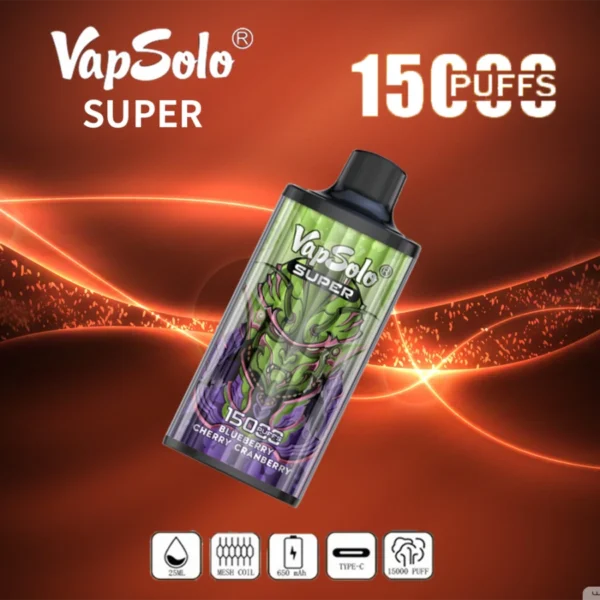 Vapsolo Super 15000 Puffs 2% 5% Niska zawartość nikotyny luzem Kup akumulatorowe jednorazowe pióra Vapes Hurtowo - ChaseVape - 14