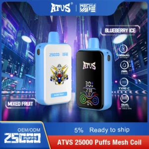 ATVS 25000 Puffs Dual Mesh 5% Baixa Nicotina Recarregável Vapes Pen Bulk Comprar Atacado - ChaseVape - 16