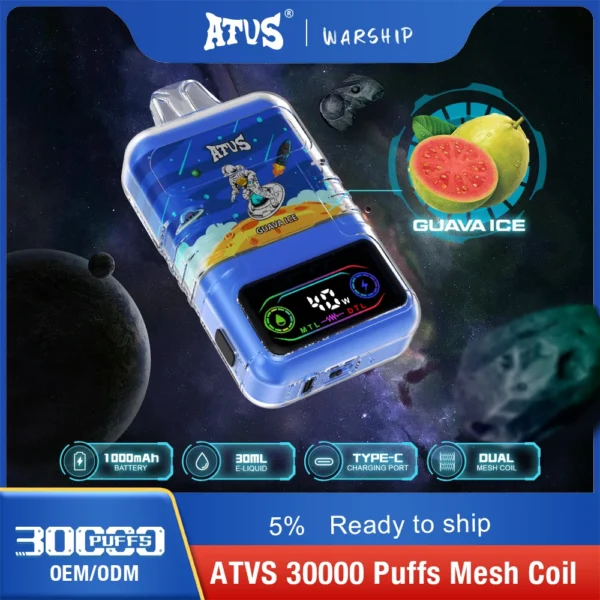 ATVS 30000 Puffs Dual Mesh 5% Low Nicotina Rechargeable Vapes Pen vrac Cumpărați cu ridicata - ChaseVape - 2