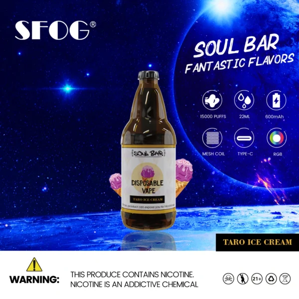 SFOG SOUL BAR 15000 Puffs RGB 5% Low Nicotine Rechargeable Disposable Vapes Pen Bulk Buy Wholesale - ChaseVape - 16