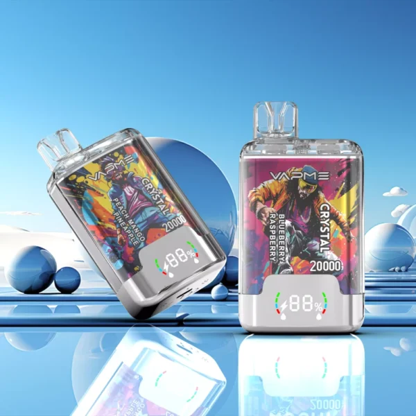 VAPME Crystal 20000 Puffs Pantalla digital de doble sabor 2% Vapes desechables recargables con bajo contenido de nicotina Pluma Compra a granel al por mayor - ChaseVape - 1