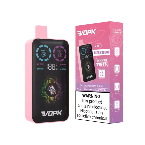 VOPK ULTRA 30000 Puffs Double Flavor Dual Mesh Digital Screen 2% Låg Nikotin Uppladdningsbar Disponibla Vapes Penna Bulk Köp Partihandel - ChaseVape - 2