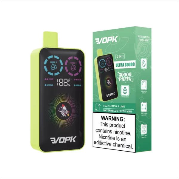 VOPK ULTRA 30000 Rookwolken Dubbele smaak Dual Mesh Digitaal scherm 2% Oplaadbare wegwerpvapes-pen met laag nicotinegehalte Bulk Koop groothandel - ChaseVape - 8