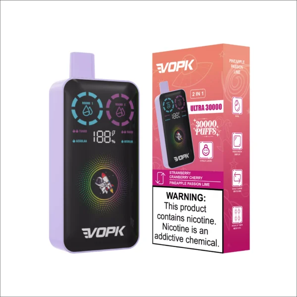 VOPK ULTRA 30000 Puffs Double Flavour Dual Mesh Digital Screen 2% Nízký obsah nikotinu Nabíjecí jednorázové vapes Pen Hromadně Koupit Velkoobchod – ChaseVape – 10